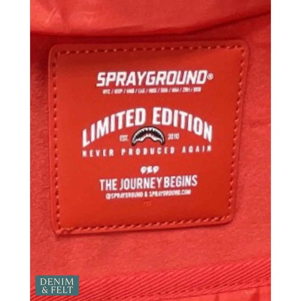 NEW Sprayground Sharks In Paris Cherry Blade Backpack Brown Gray Unisex Laptop